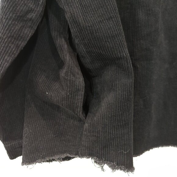 51. Plus Size Black Corduroy Button Up Shirt Jacket 1X/2X - Picture 4 of 7